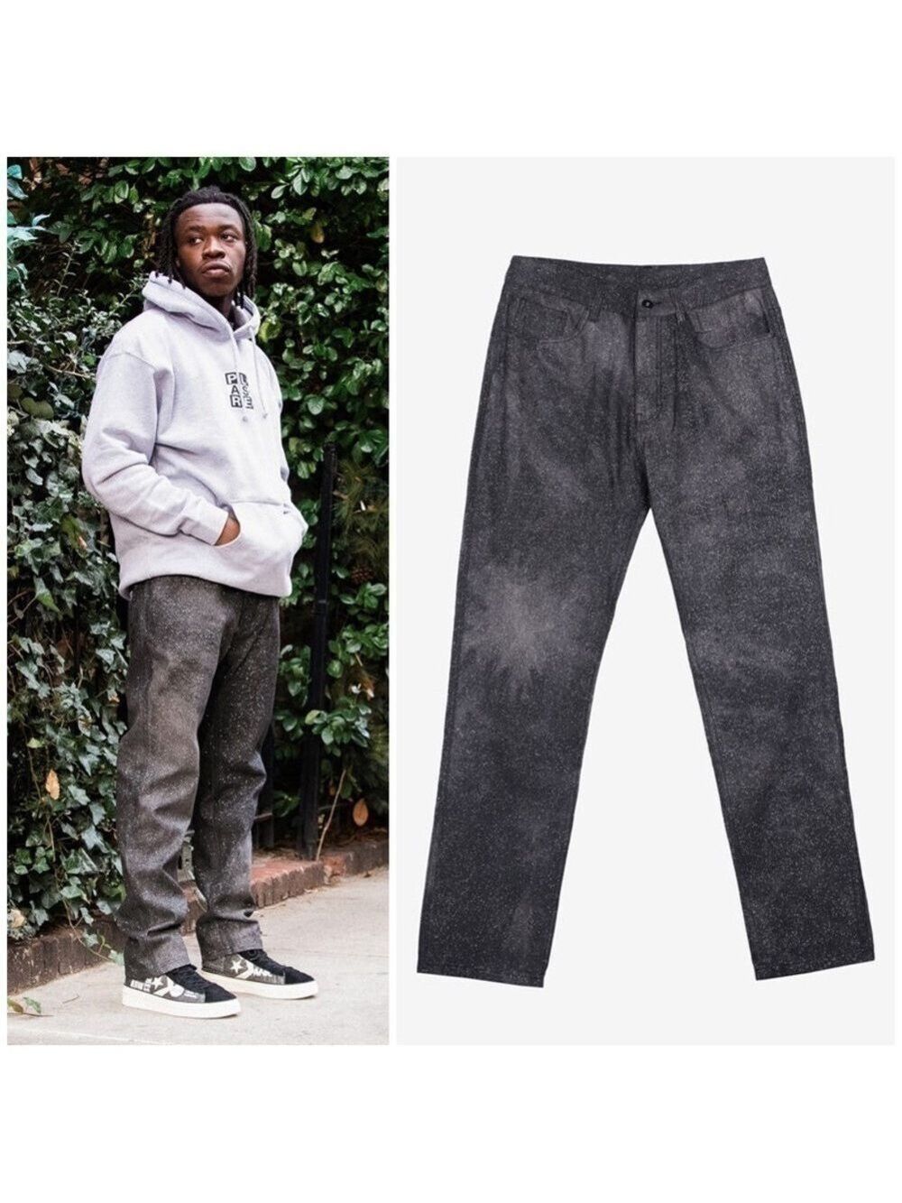 PLEASURES Apollo 5 Pocket Denim Pants in Black